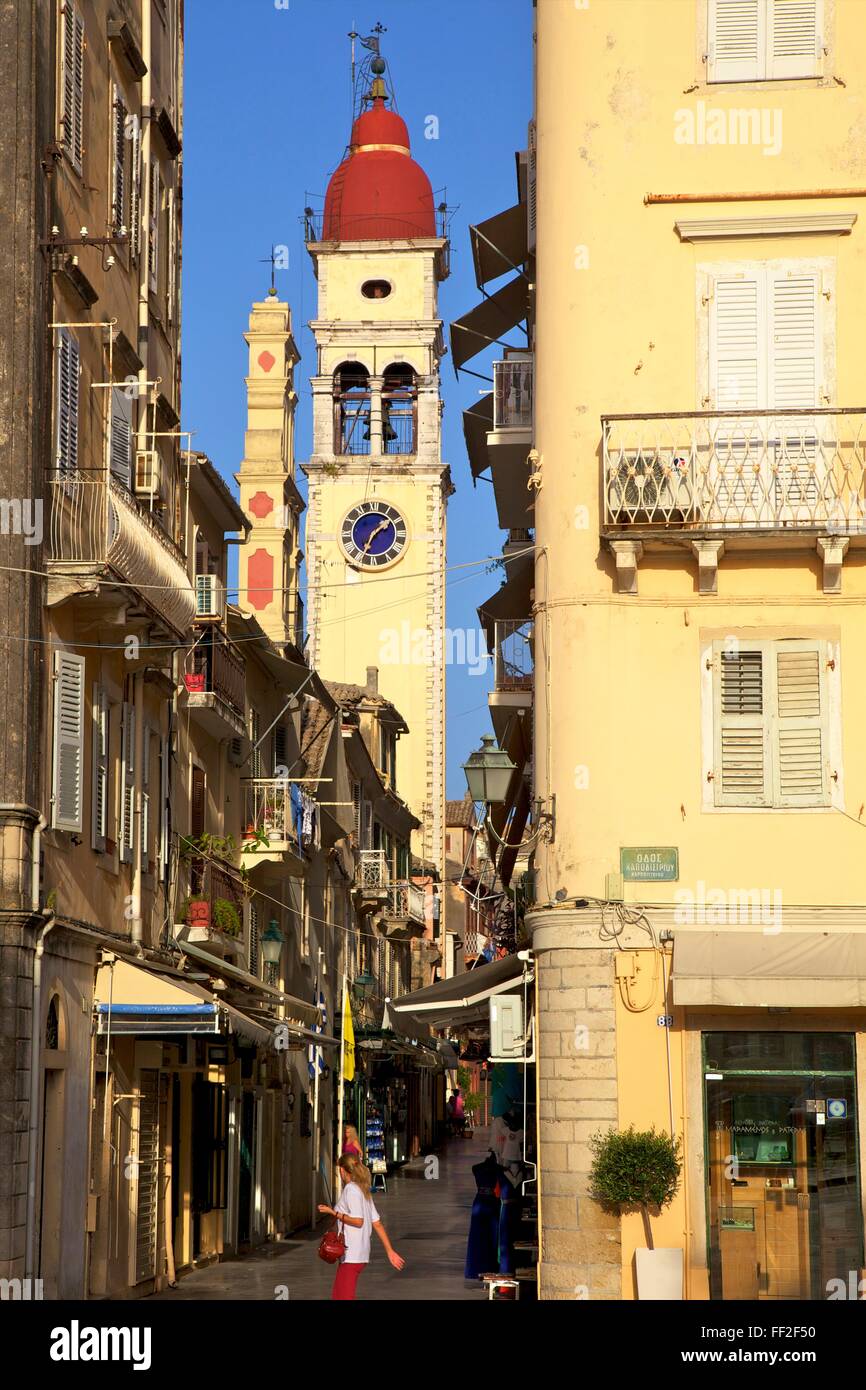 St. Spyridon Kirche, ORMd Korfu, Corfu, ionische IsRMands, griechische IsRMands, Griechenland, Europa Stockfoto