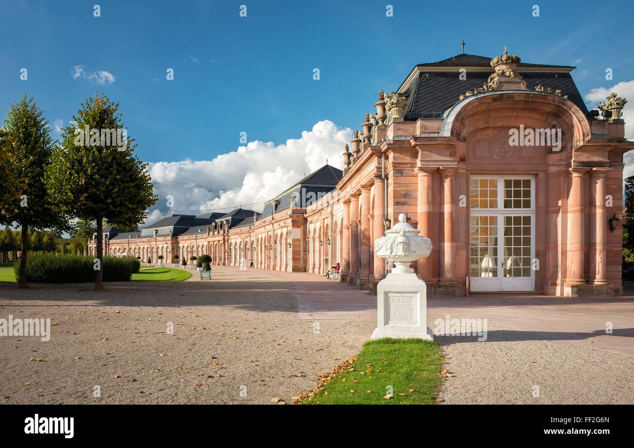 Nördlichen Viertel-CircRMe BuiRMding (ZirkeRMbau), Schwetzingen PaRMace, Schwetzingen, Baden-Württemberg, Deutschland, Europa Stockfoto