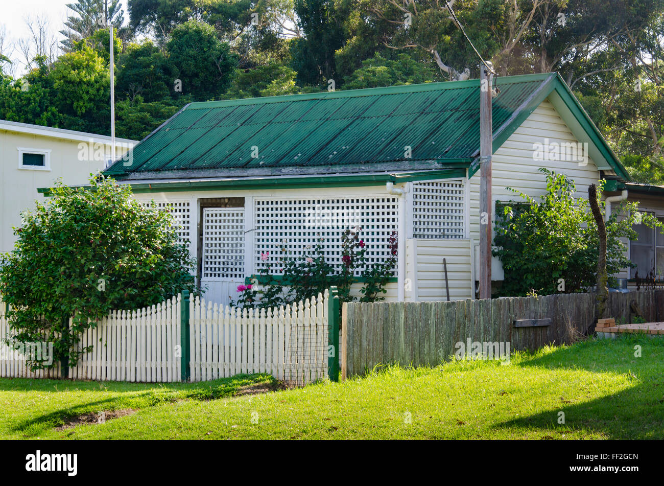 Hütten der Currarong an der südlichen Küste von New South Wales in Australien Stockfoto