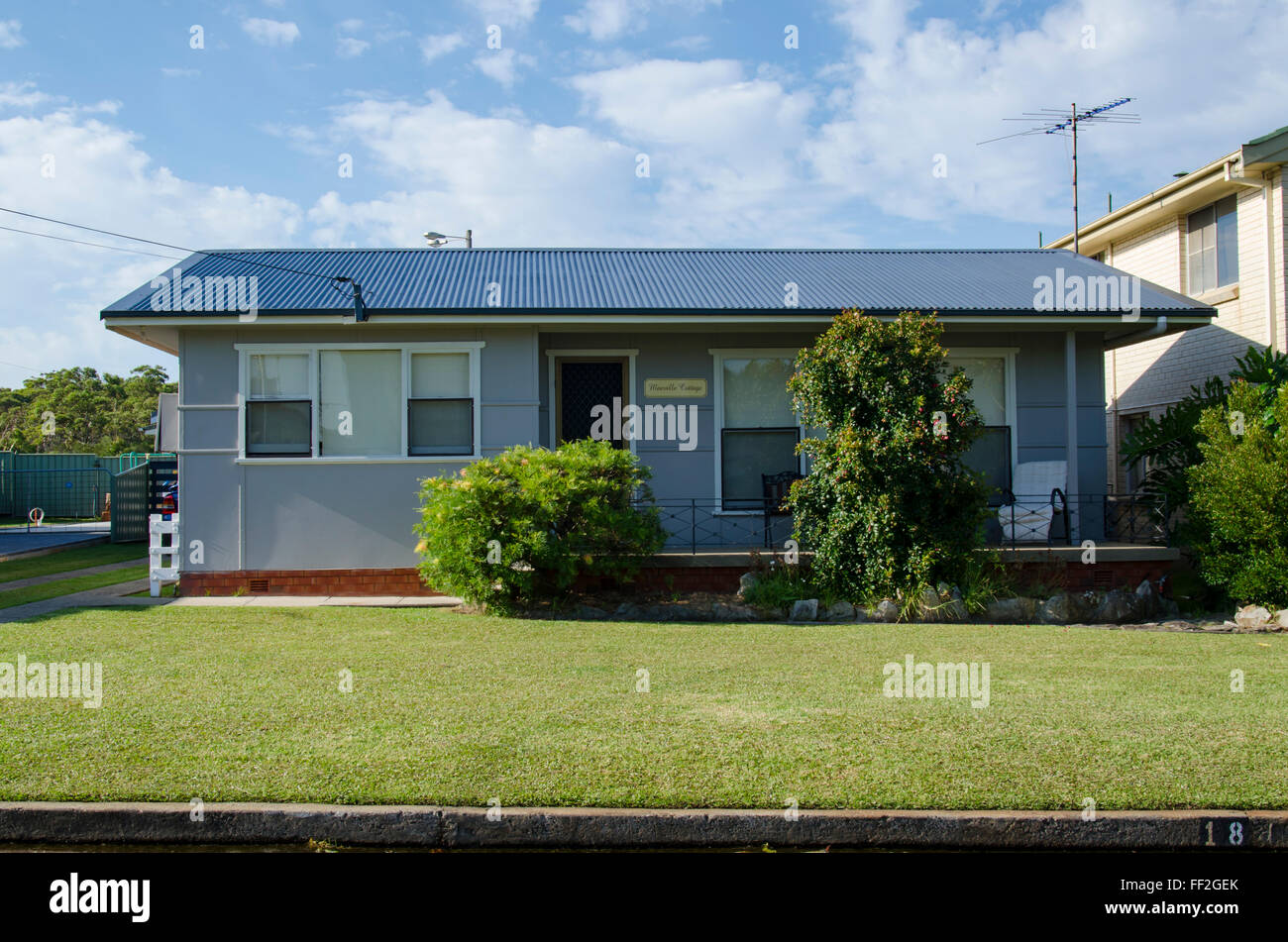 Hütten der Currarong an der südlichen Küste von New South Wales in Australien Stockfoto
