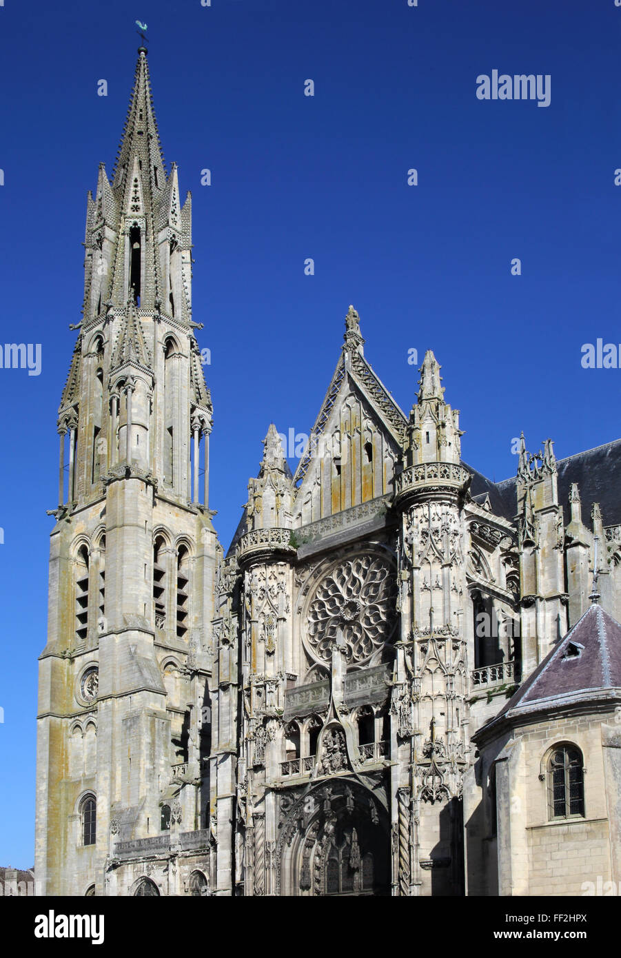 SenRMis CathedraRM, Notre-Dame de SenRMis, Oise, Picardie, Frankreich, Europa Stockfoto