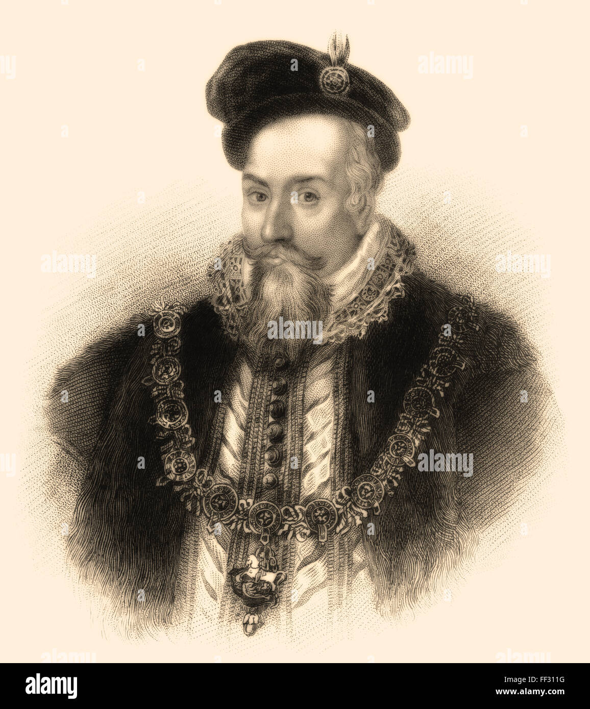 Robert Dudley, 1. Earl of Leicester, 1532-1588, ein englischer Adeliger und ein enger Freund von Elizabeth ich Stockfoto