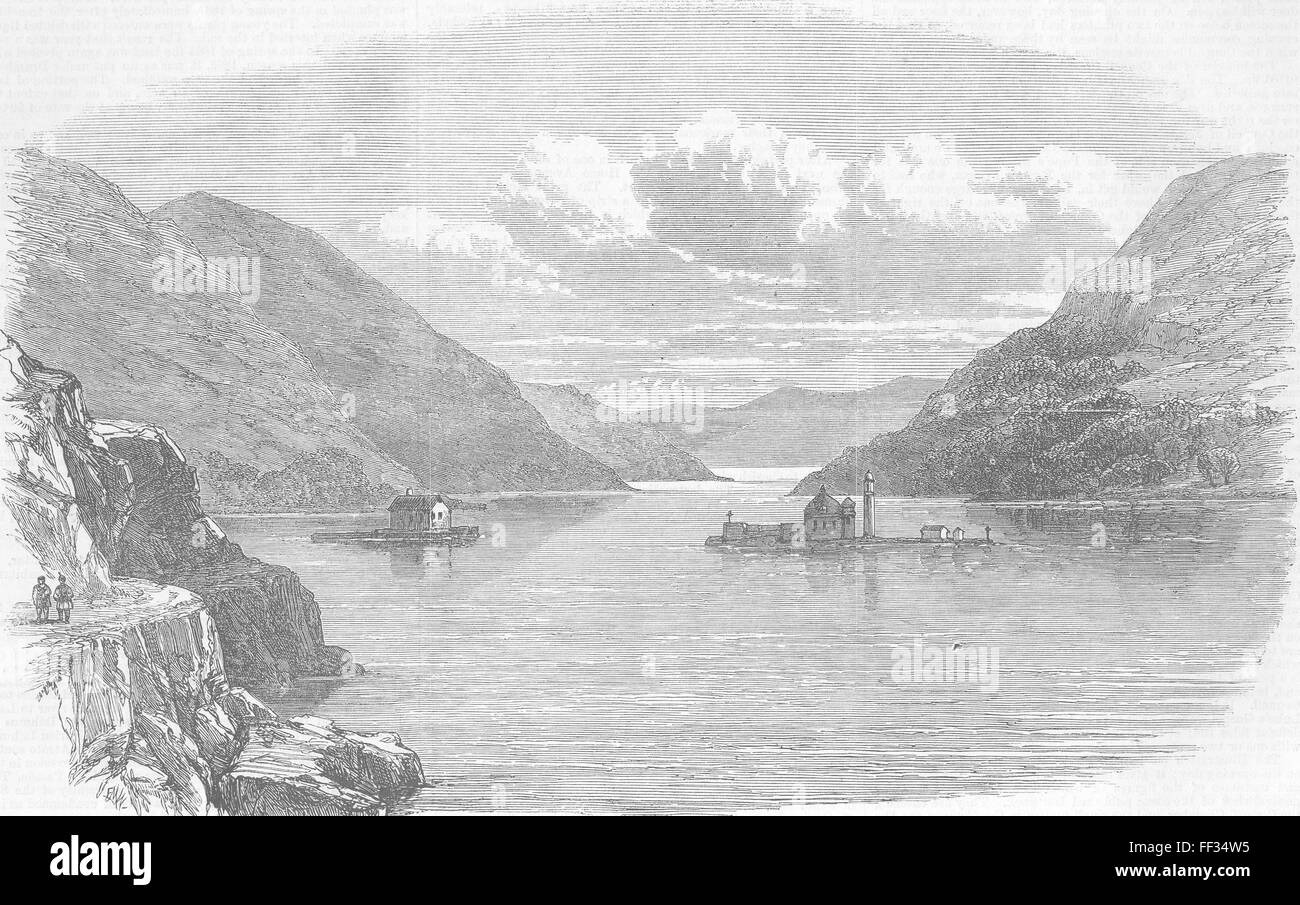 MONTENEGRO Bocca di Kotor, Dalmatien 1870. Illustrierte London News Stockfoto