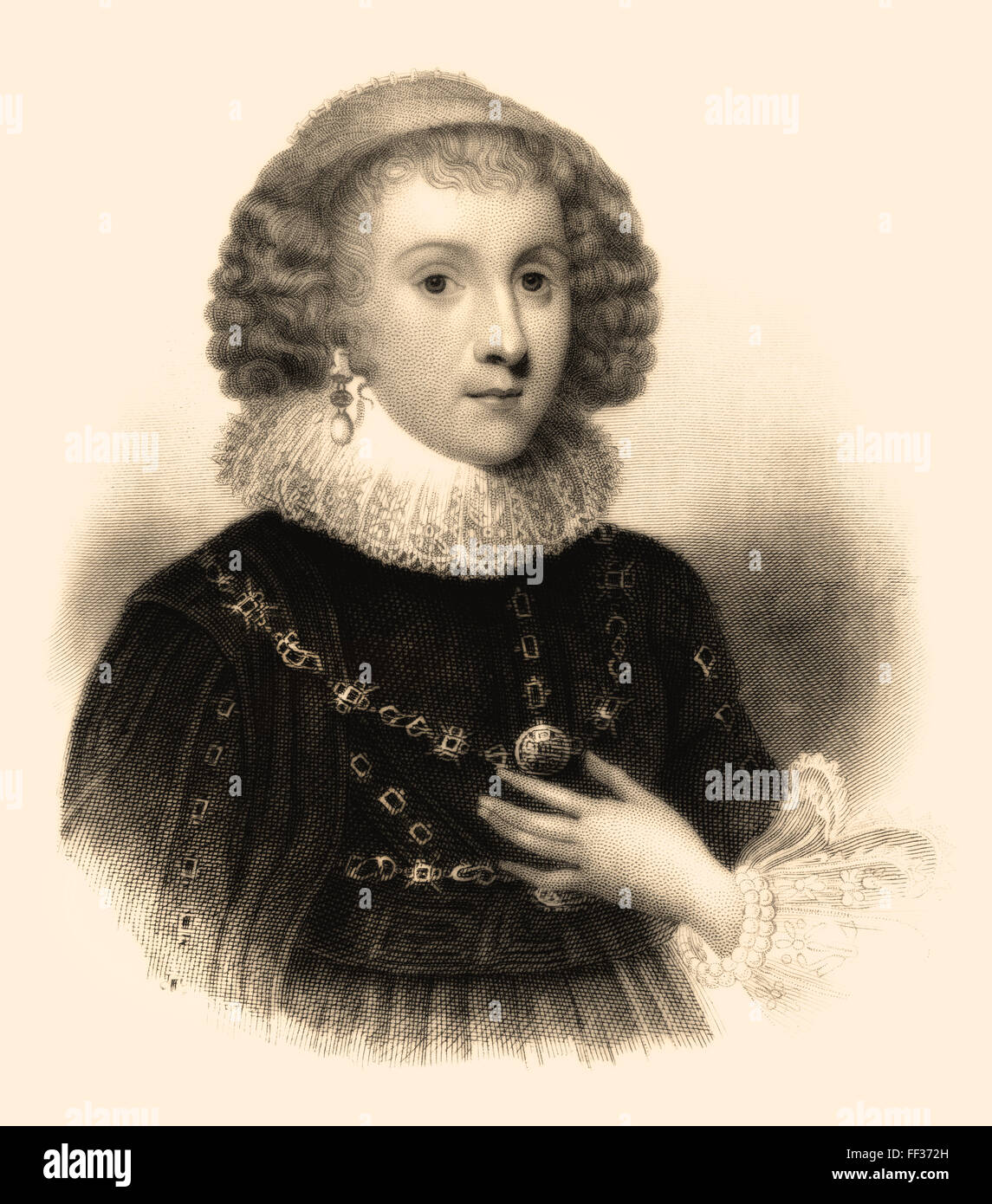 Mary Herbert, Countess of Pembroke, geb. Sidney, 1561-1621, ein englischer Schriftsteller und Dichter Stockfoto