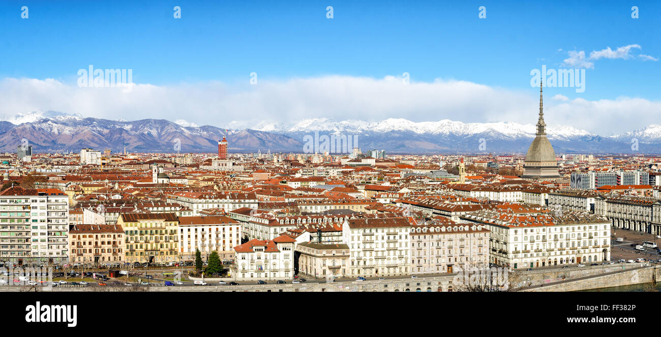 Turin (Torino) high-Definition-panorama Stockfoto
