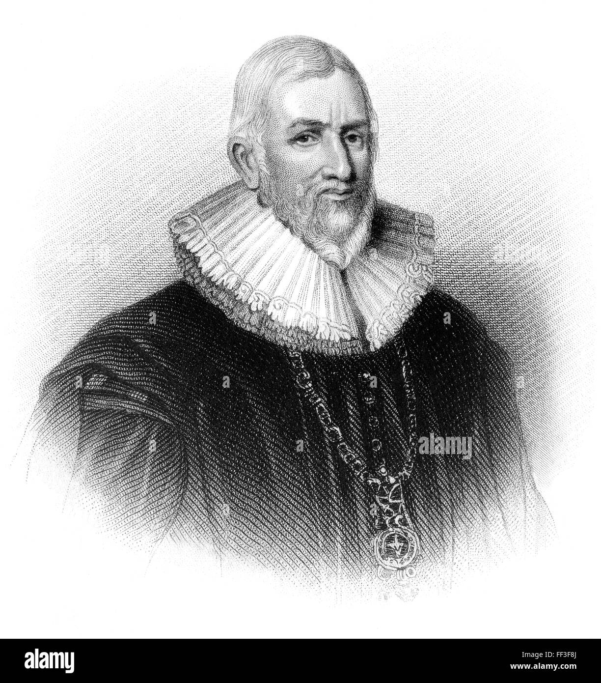 Sir Hugh Myddelton oder Middleton, 1. Baronet, 1560-1631, walisischer Clothmaker, Unternehmer, Minenbesitzer, Goldschmied, Bankier und sel Stockfoto