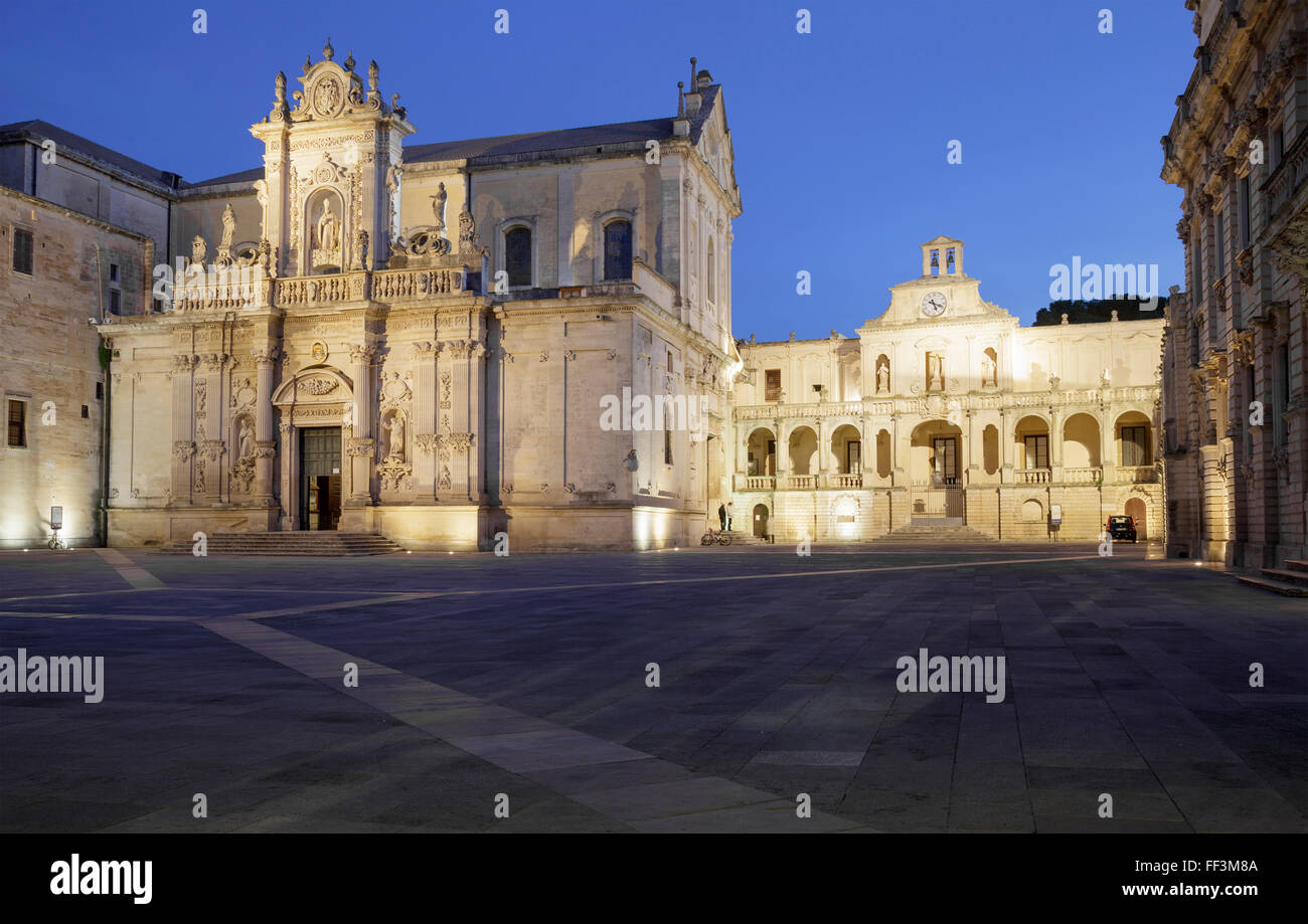 Piazza del Duomo, Lecce, Apulien, Italien Stockfoto