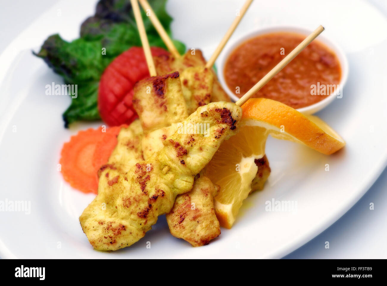 Satay Chicken Stockfoto