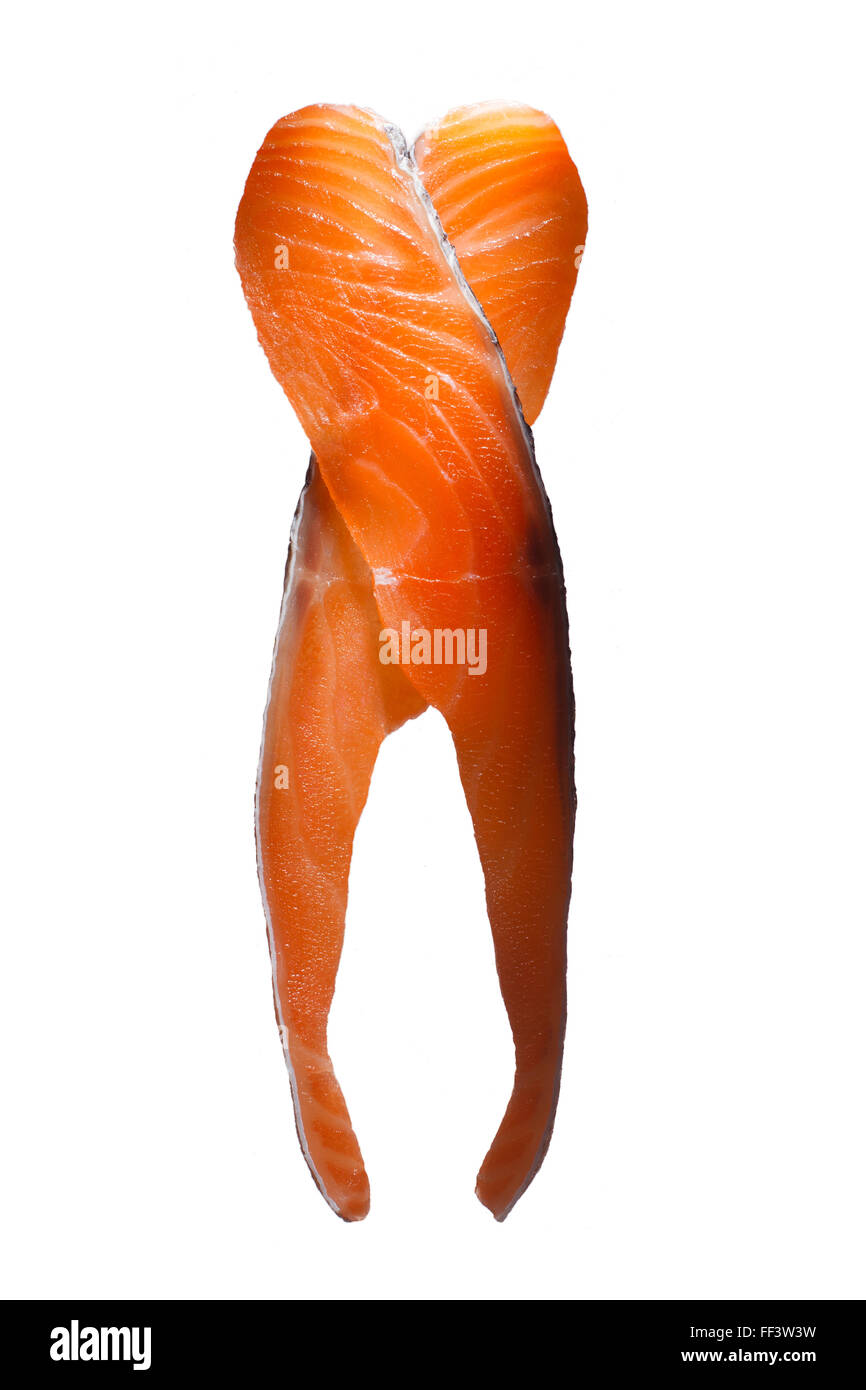 Ungekocht zweierlei Lachs Stockfoto