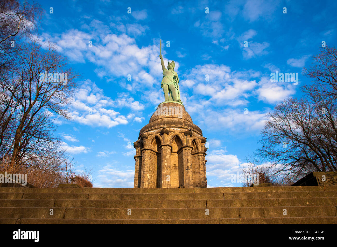 Europa, Deutschland, Nordrhein-Westfalen, das Hermannsdenkmal in Detmold-Hiddesen, Teutoburger Wald [das Denkmal erinnert an Stockfoto