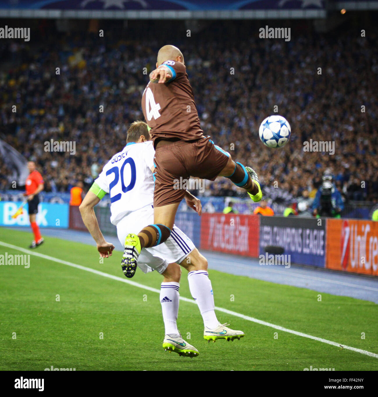 UEFA Champions League Spiel FC Dynamo Kyiv Vs FC Porto Stockfoto