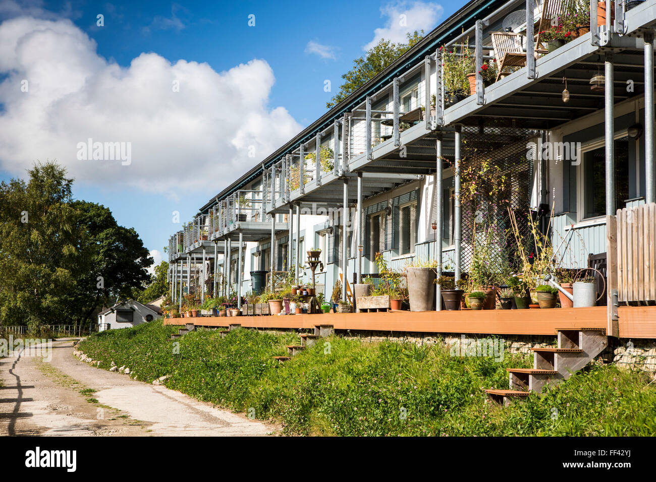 Halton Mühle, Lancaster Co-Gehäuse. Eine umweltfreundliche und ethische Geschäftszentrum in der Nähe von Lancaster, am Ufer des Flusses Lune. Halton, Lancashire. Stockfoto