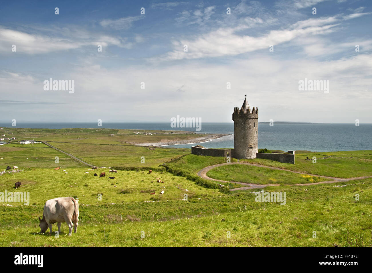 alte irische Schloss an der West Küste von Irland Stockfoto