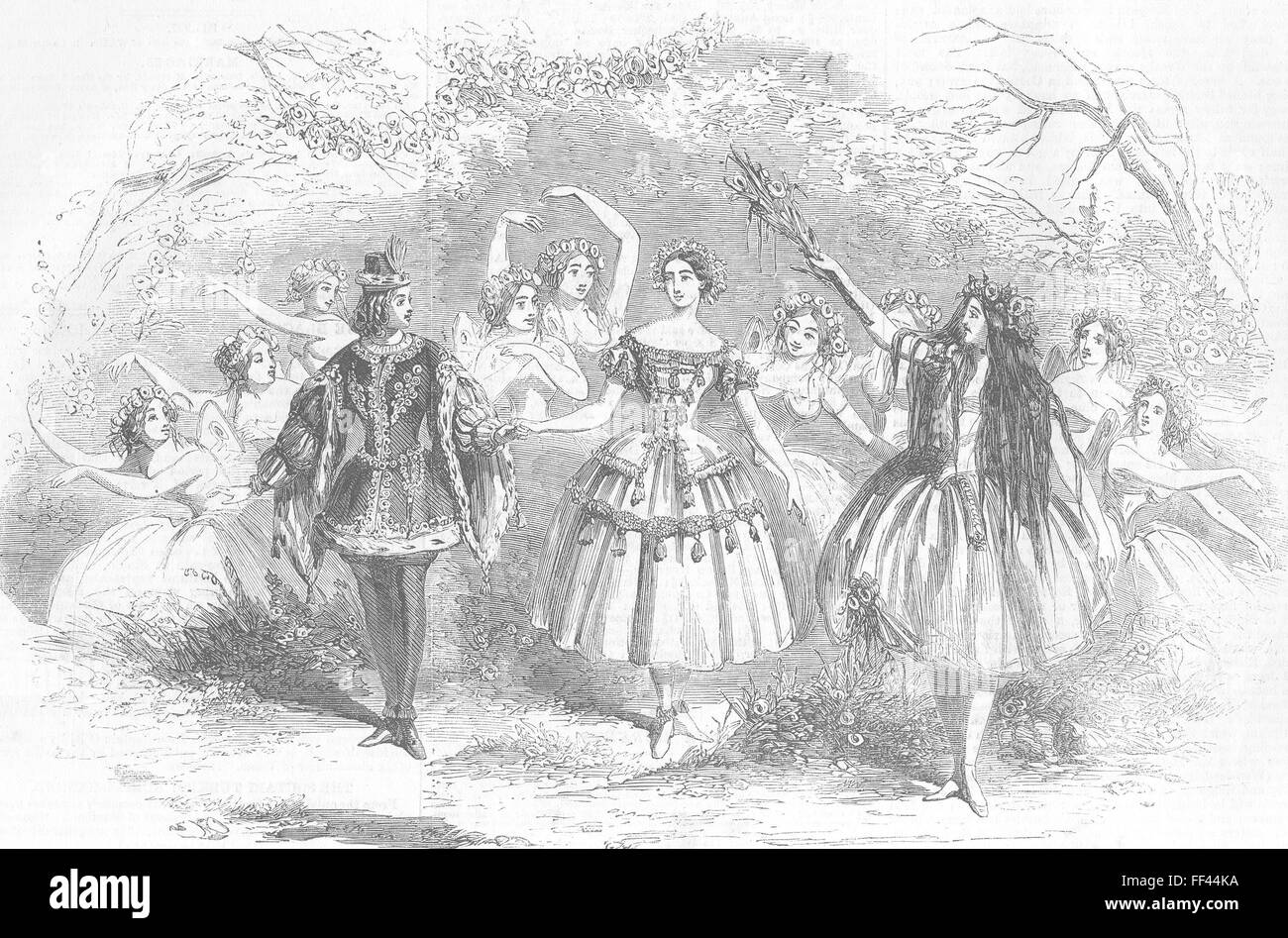 Theater Elfen oder Statue Braut, Adelphi 1856. Illustrierte London News Stockfoto