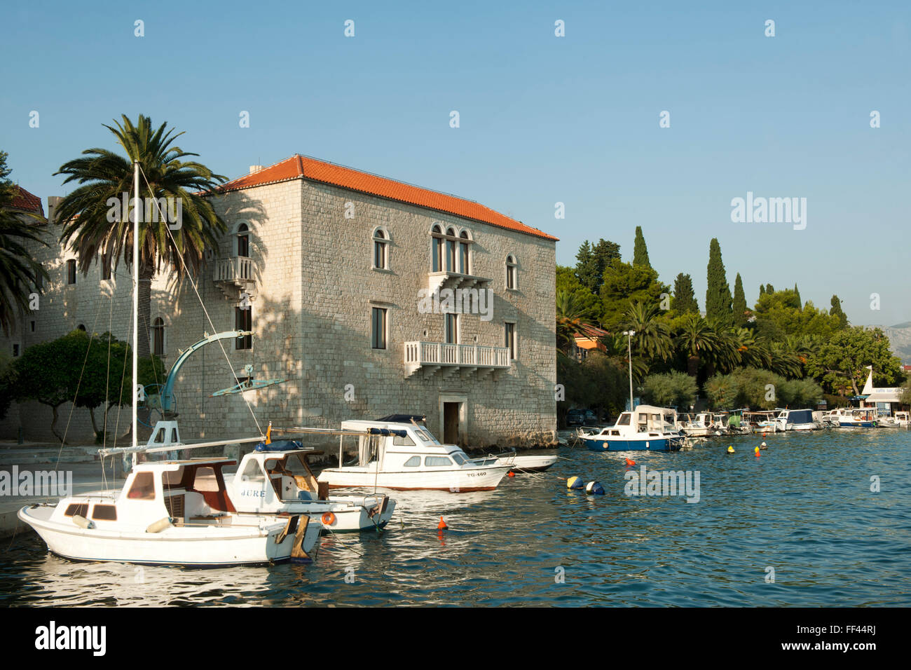 Fernsehreihe, Dalmatien, Kastela Bei Split, Kastel Luksic Stockfoto