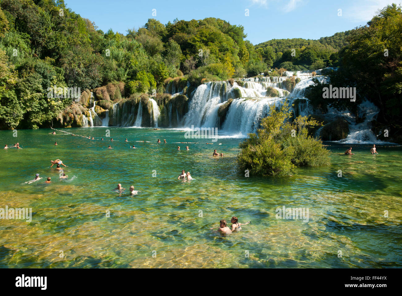 Fernsehreihe, Dalmatien, Nationalpark Krka, Wasserfall Skardinski buk Stockfoto