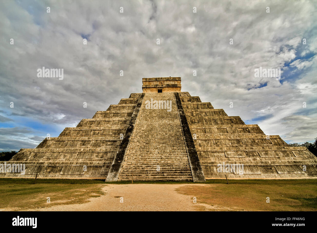 Chichen Itza Pyramide Mexiko Stockfoto