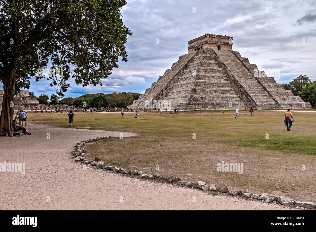 Chichen Itza Pyramide Mexiko Stockfoto