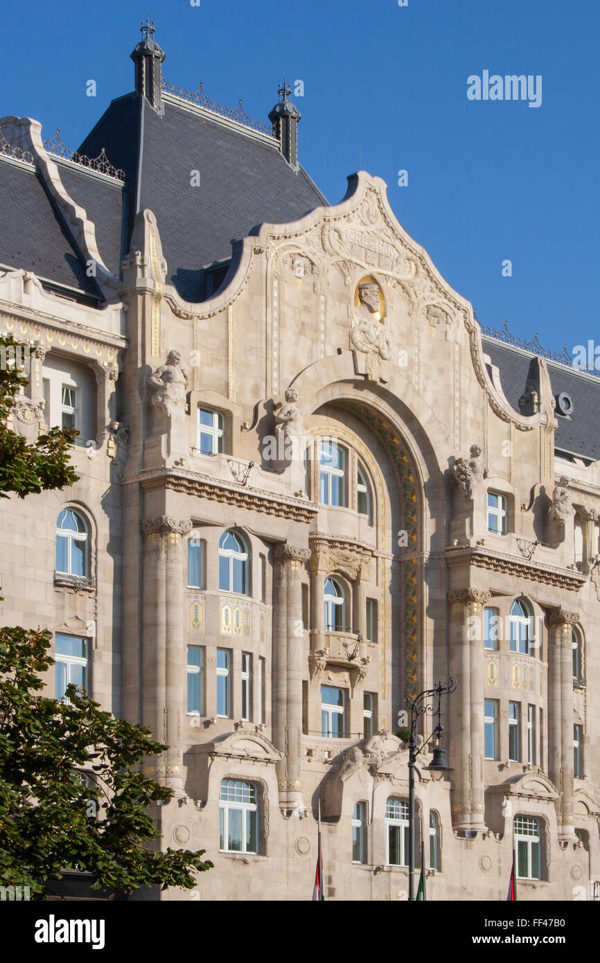 Art Nouveau-Stil Four Seasons Hotel Gresham Palace, Budapest, Ungarn Stockfoto