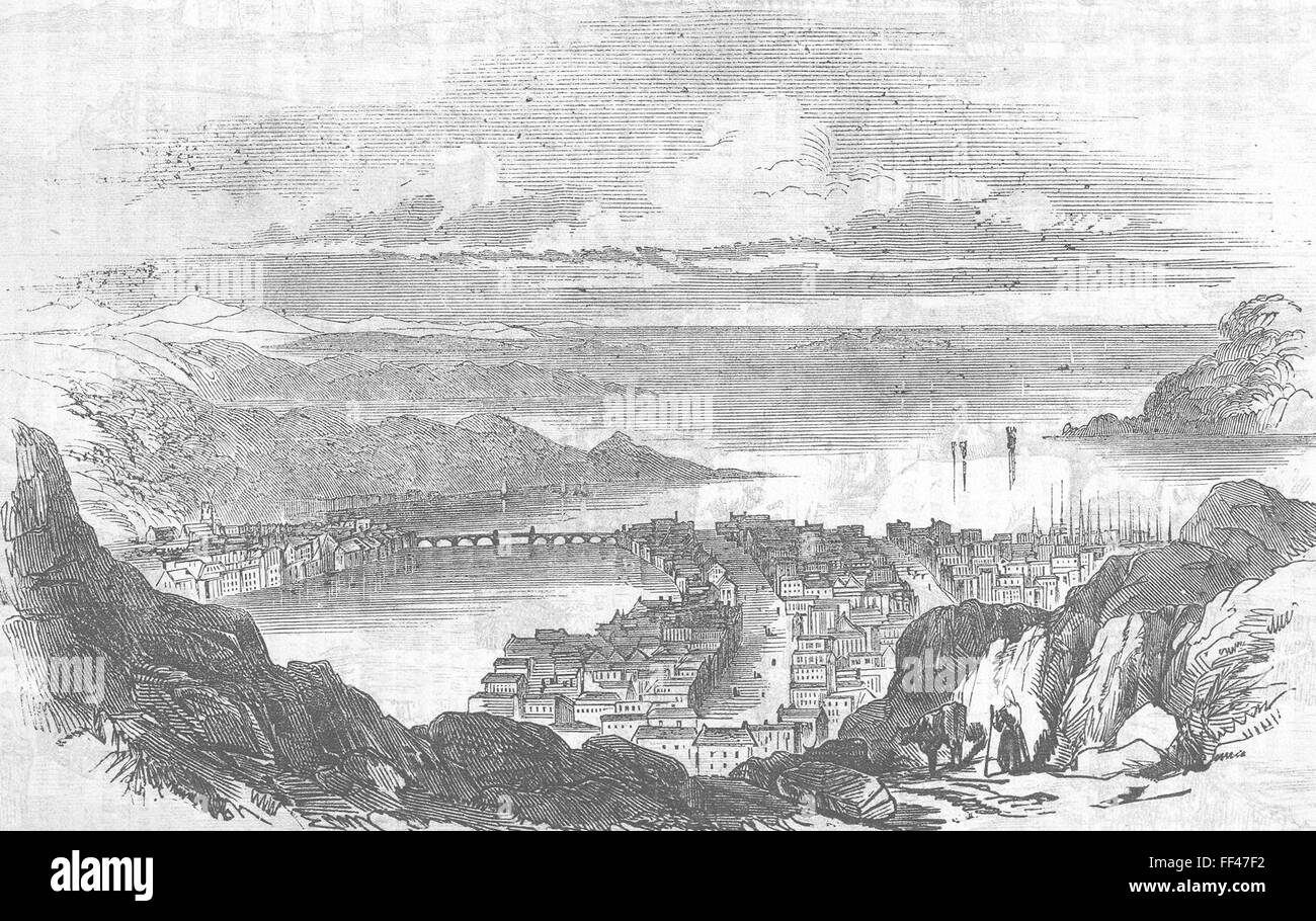 Norwegen Kristiansund 1854. Illustrierte London News Stockfoto