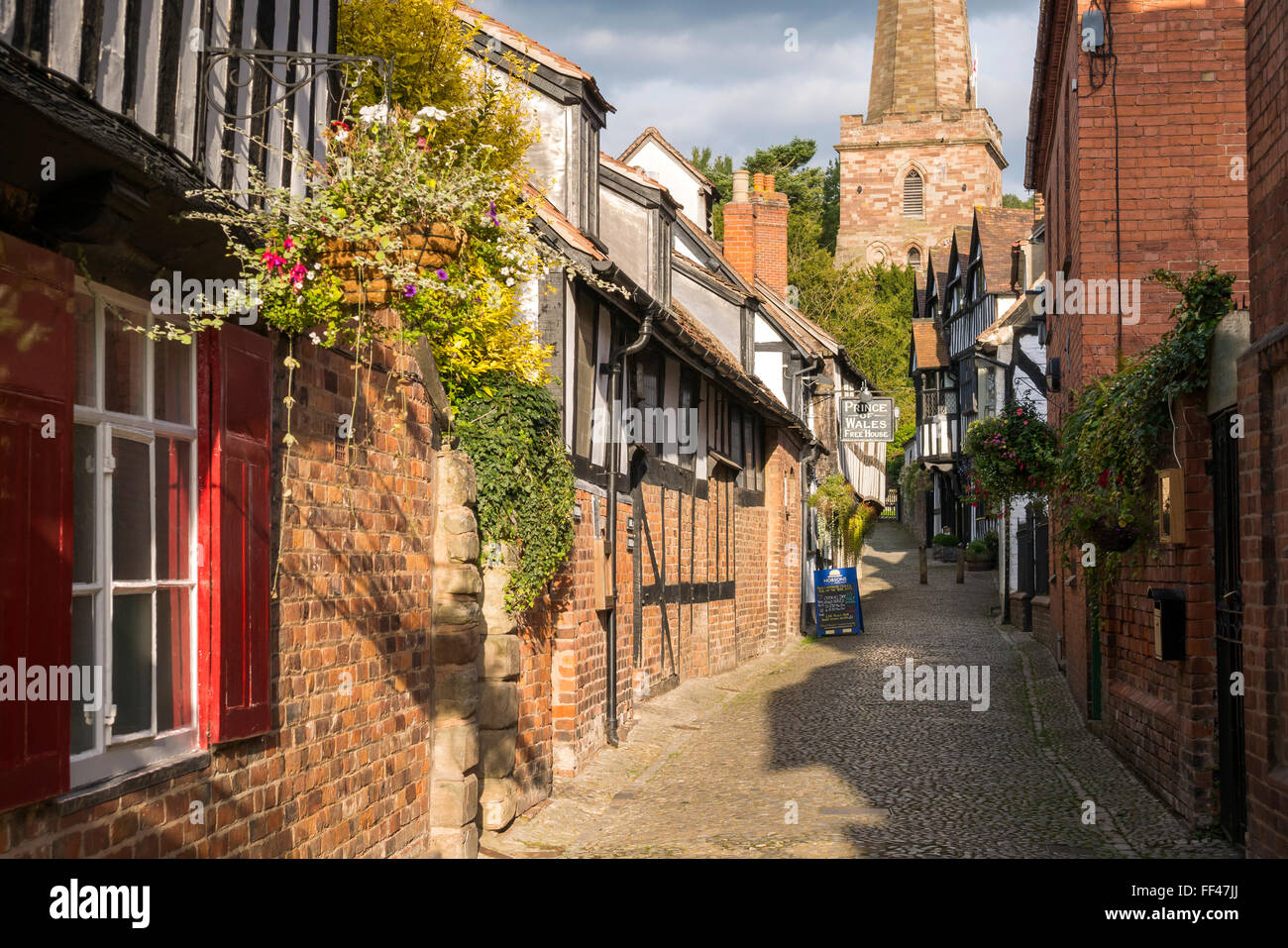 Church Lane Ledbury Herefordshire England Stockfoto