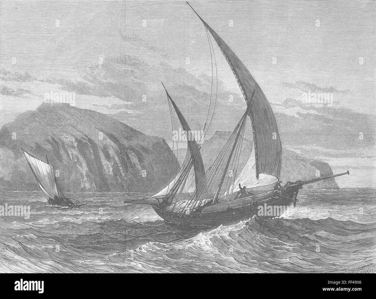 Indien Cape Comorin, Südspitze Indiens 1877. Illustrierte London News Stockfoto