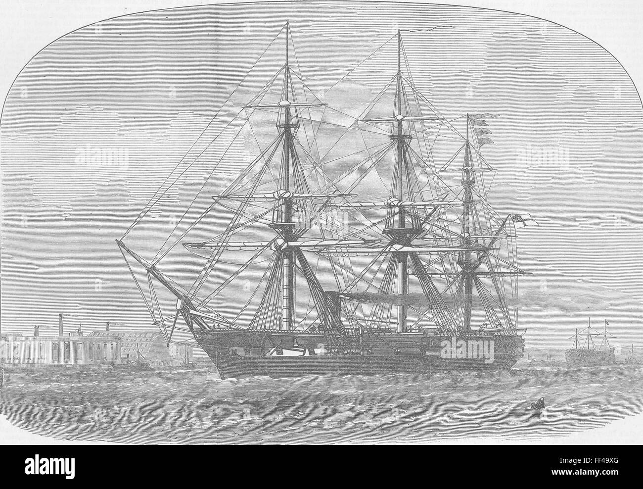 H M S Challenger 1872 Schiffe. Illustrierte London News Stockfoto
