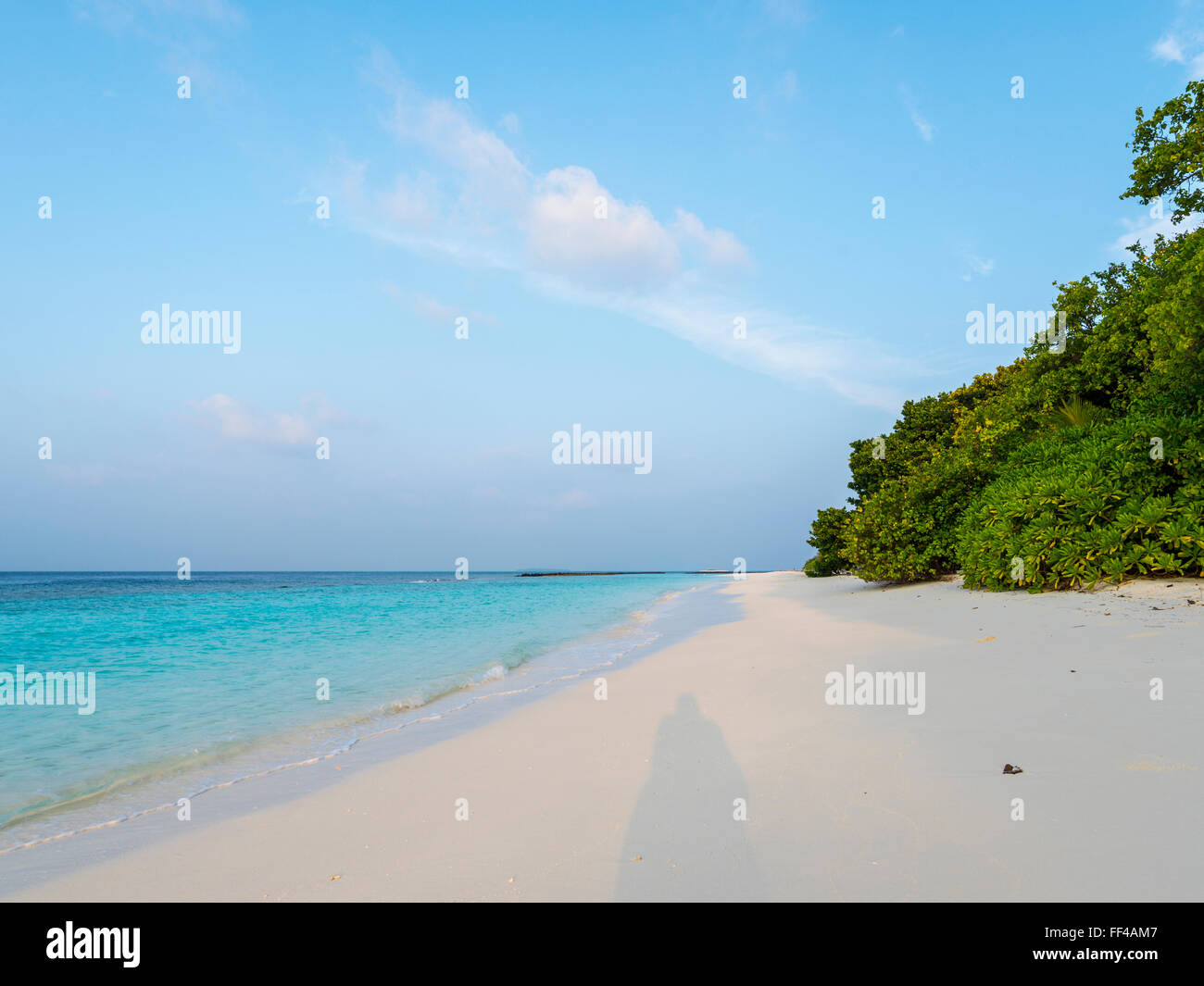 Strand Maledives Baa-Atoll Sonnenaufgang Meer türkis Wasser sand Stockfoto