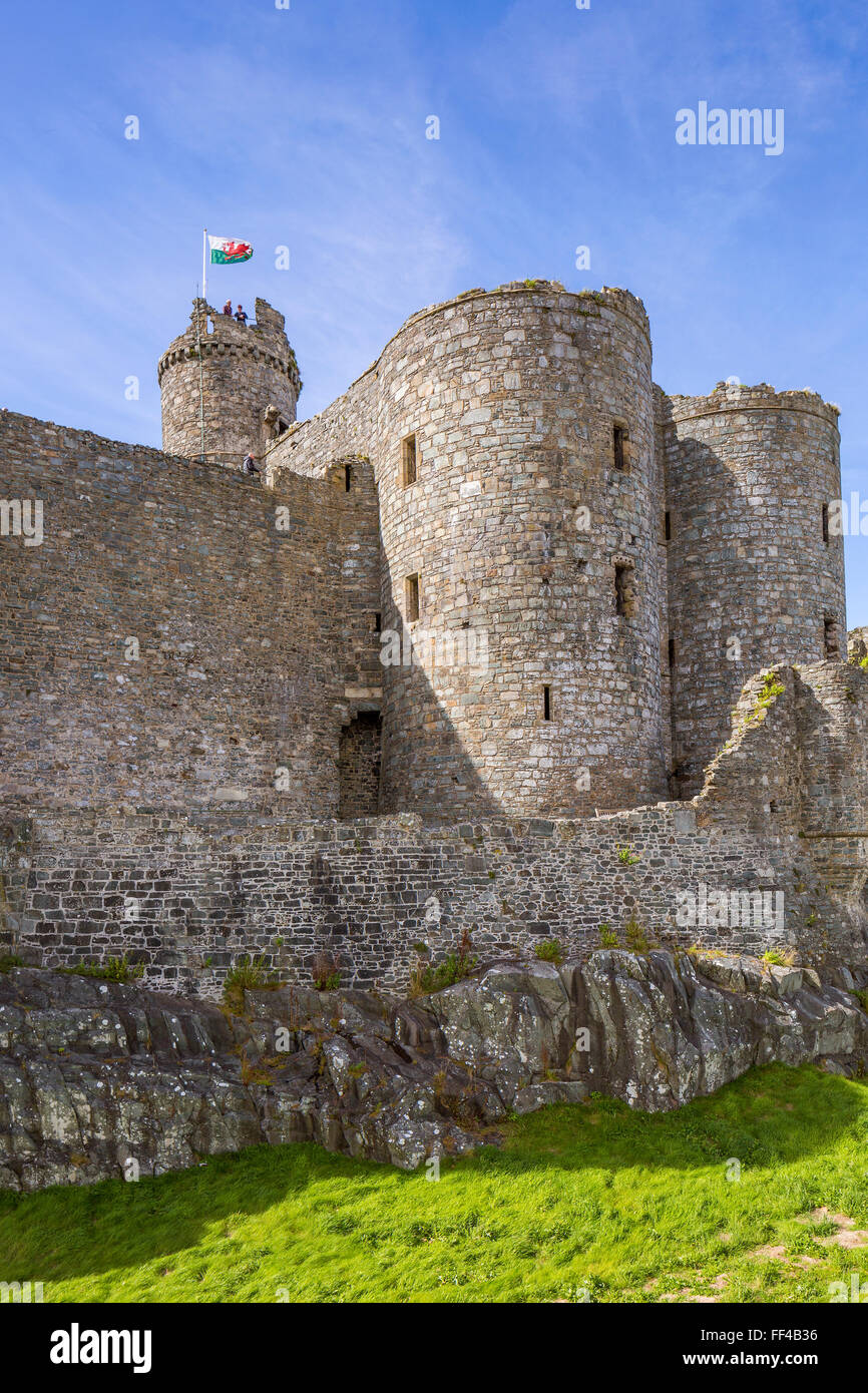 Harlech Castle, Harlech, Gwynedd, Wales, Vereinigtes Königreich, Europa. Stockfoto