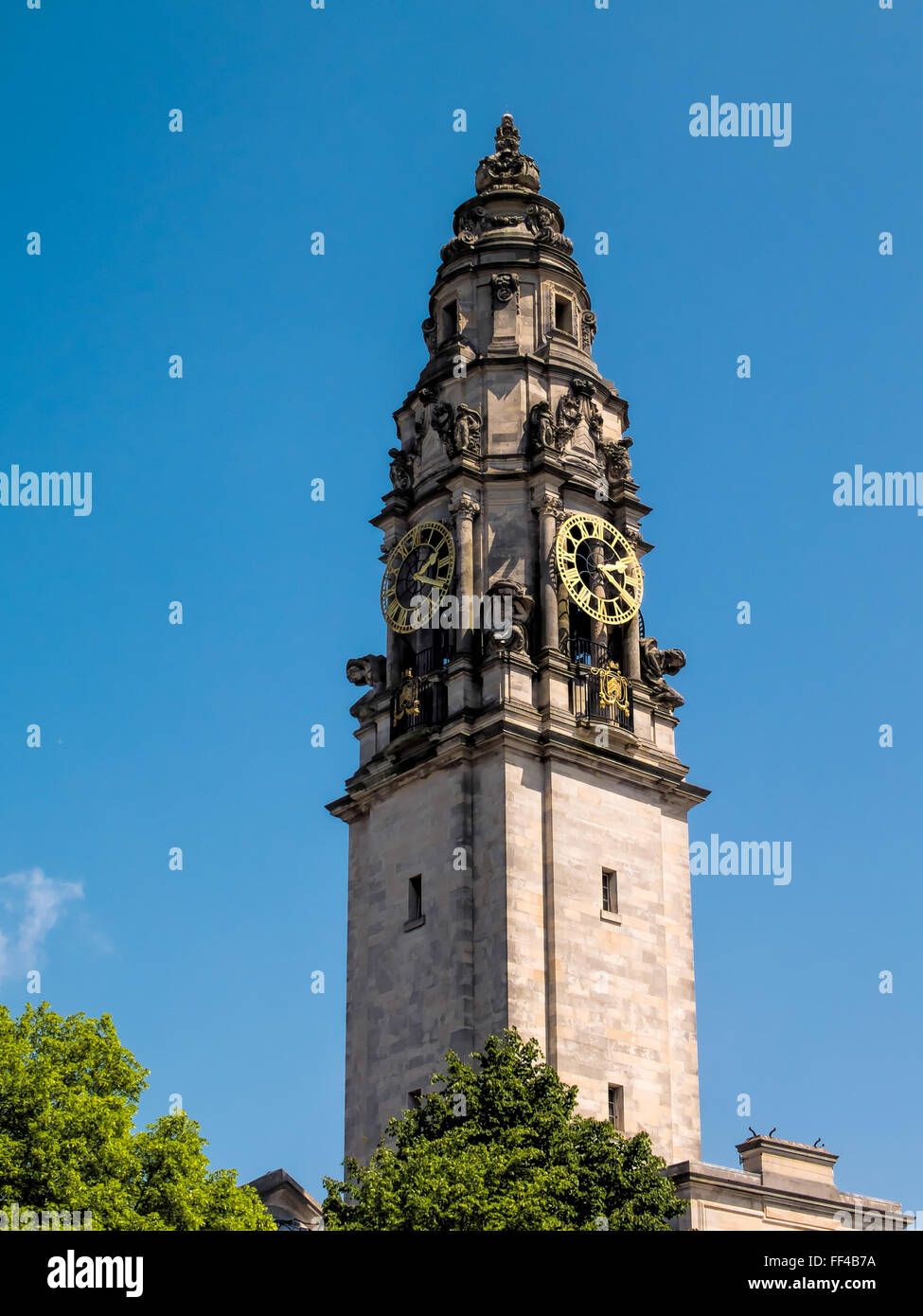 Cardiff City Hall Stockfoto