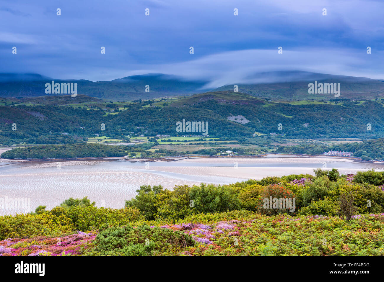 Mawddach Mündung von der Panorama-Walk über Barmouth, Gwynedd, Wales, Vereinigtes Königreich, Europa gesehen. Stockfoto