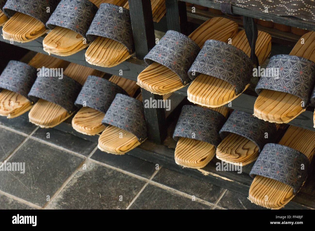 traditionelle Roykan Hakone Japan Haus Sandalen Stockfoto