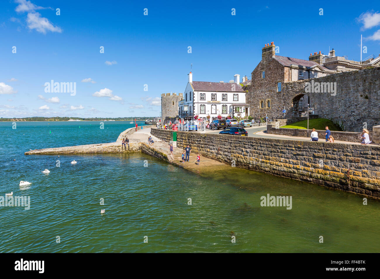 Caernarfon, Gwynedd, Wales, Vereinigtes Königreich, Europa. Stockfoto