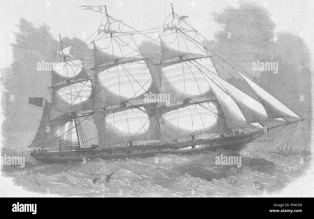 Riesige LANCS Clipper Gt Australia(Baines, Liverpool) 1860. Illustrierte London News Stockfoto