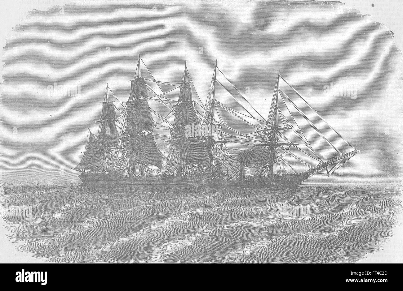 Verlust der Lyonnais Absturz 1856 Schiffe. Illustriert von Zeiten Stockfoto