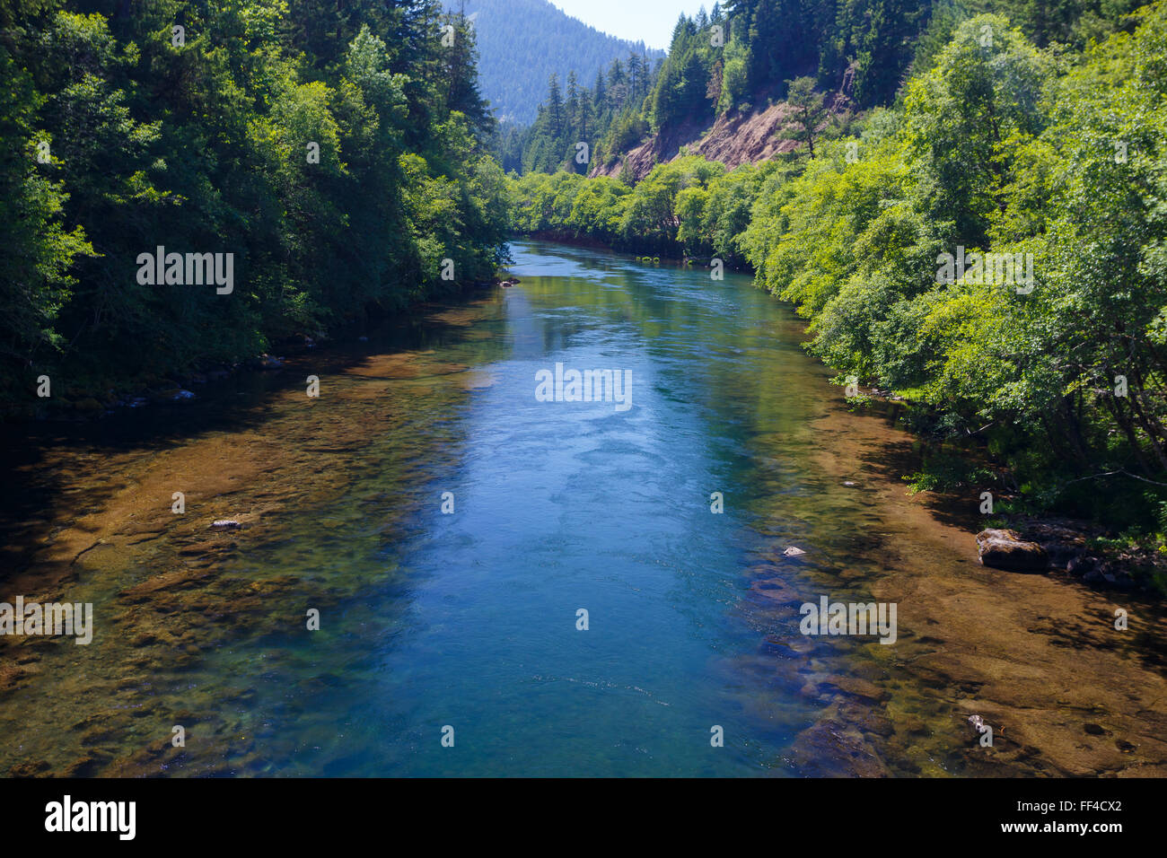 North Umpqua River in Oregon in der Nähe der Stadt Roseburg. Stockfoto