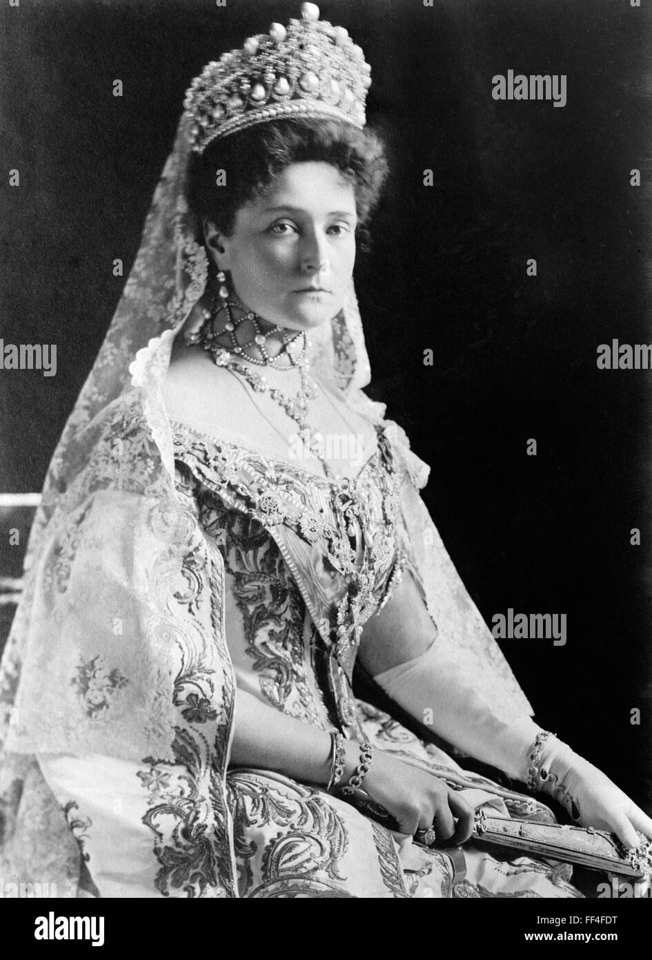 ALEXANDRA FEODOROVNA - Alix von Hessen (1872-1918) Ehefrau von Nicholas II fotografiert in St. Petersburg im Jahre 1908 Stockfoto