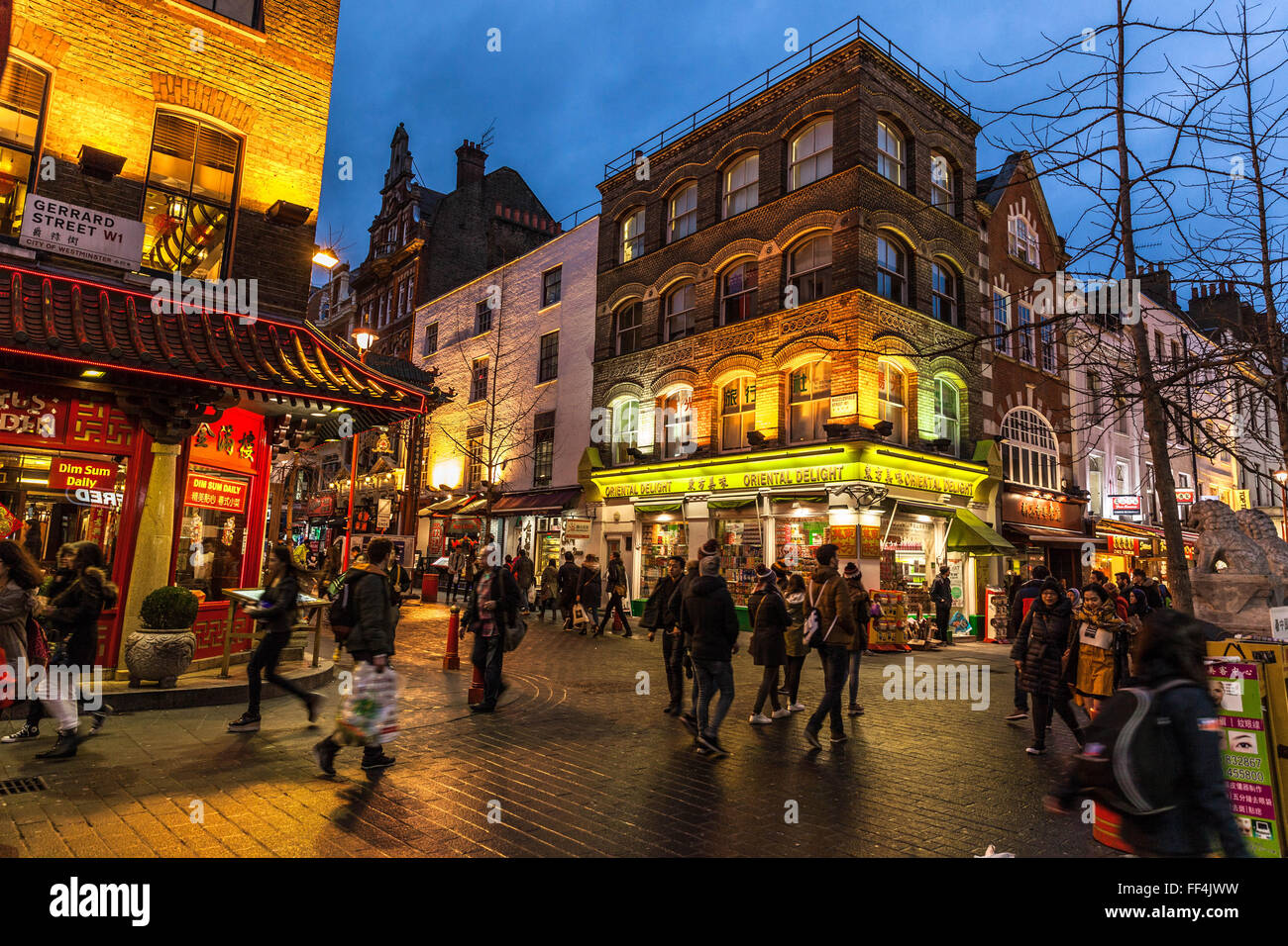 Chinatown Street, London, W1, England, UK. Stockfoto