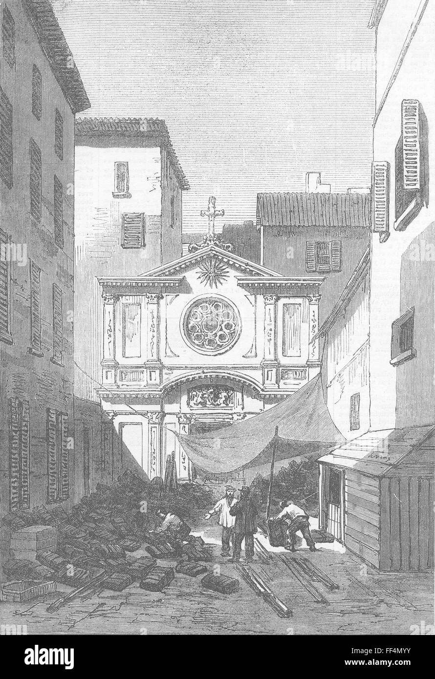 Frankreich-Kolleg der Jesuiten, Marseille 1871. Illustrierte London News Stockfoto