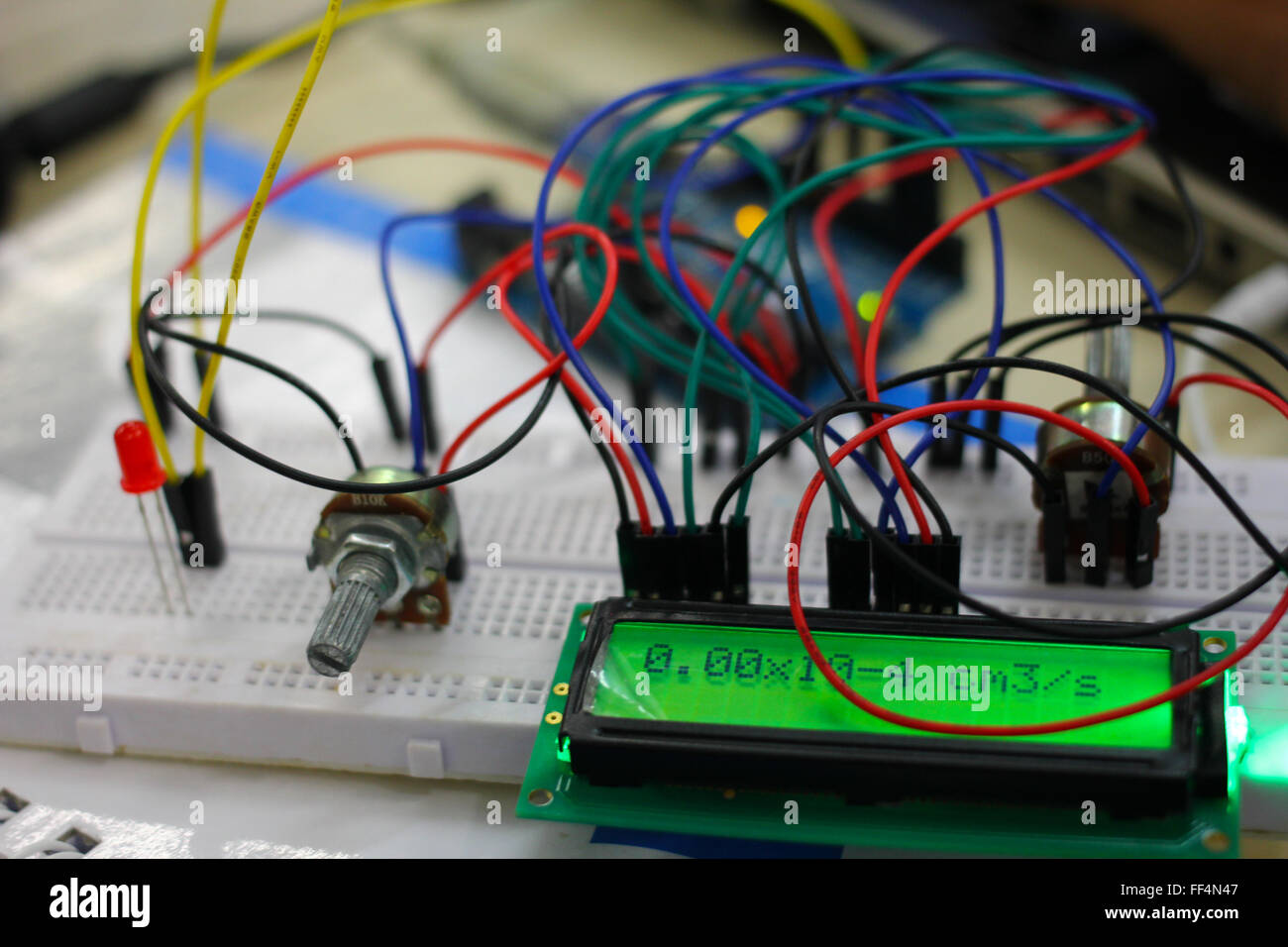 Ein Arduino-Elektronik-Projekt Stockfoto