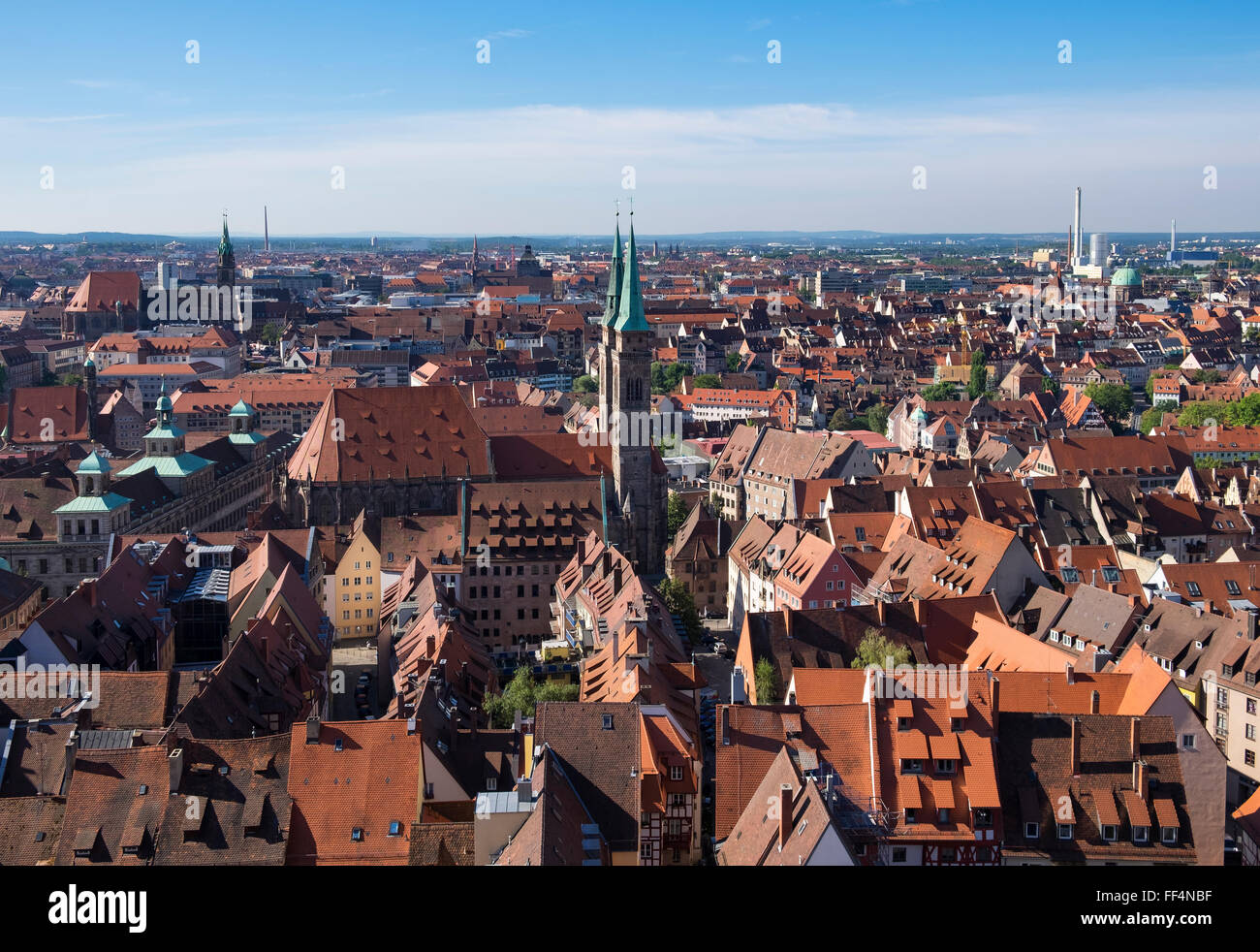 Altstadt mit St. Sebaldus-Kirche, Nürnberg, Mittelfranken, Franken, Bayern, Deutschland Stockfoto