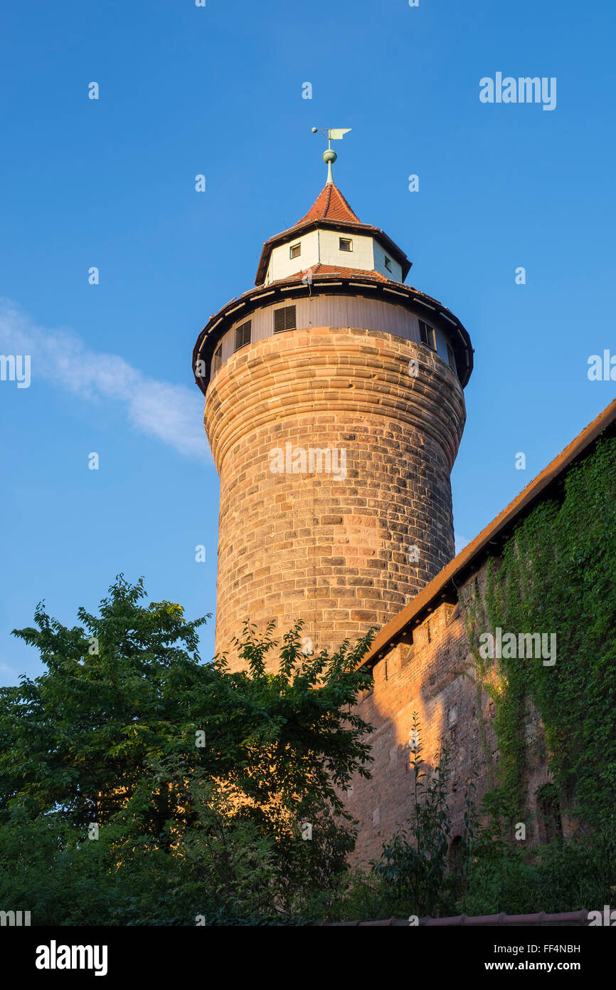 Sinwellturm Turm, Nürnberger Burg, Nürnberg, Mittelfranken, Franken, Bayern, Deutschland Stockfoto