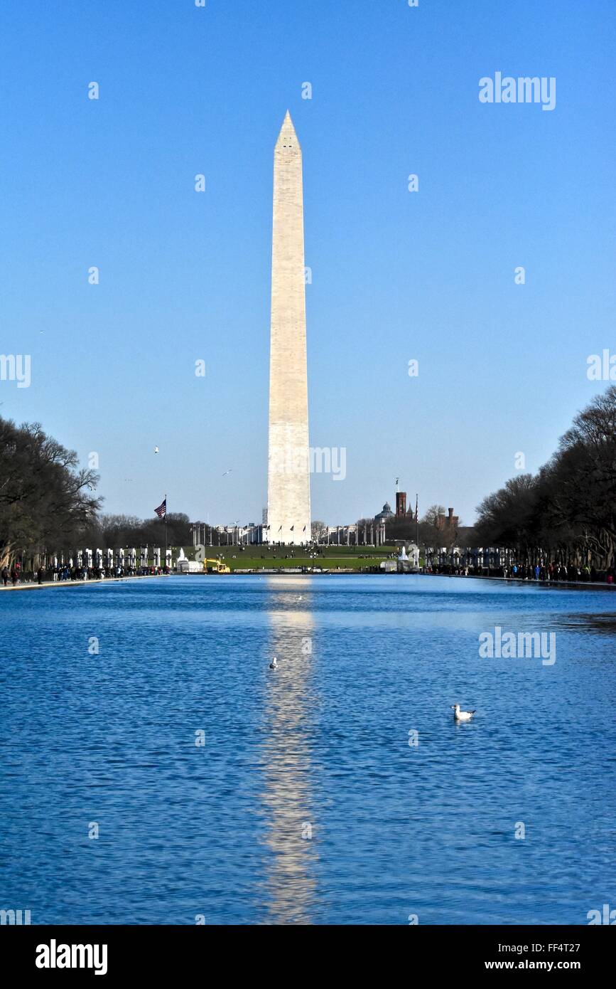Washington Monument an der National Mall Stockfoto