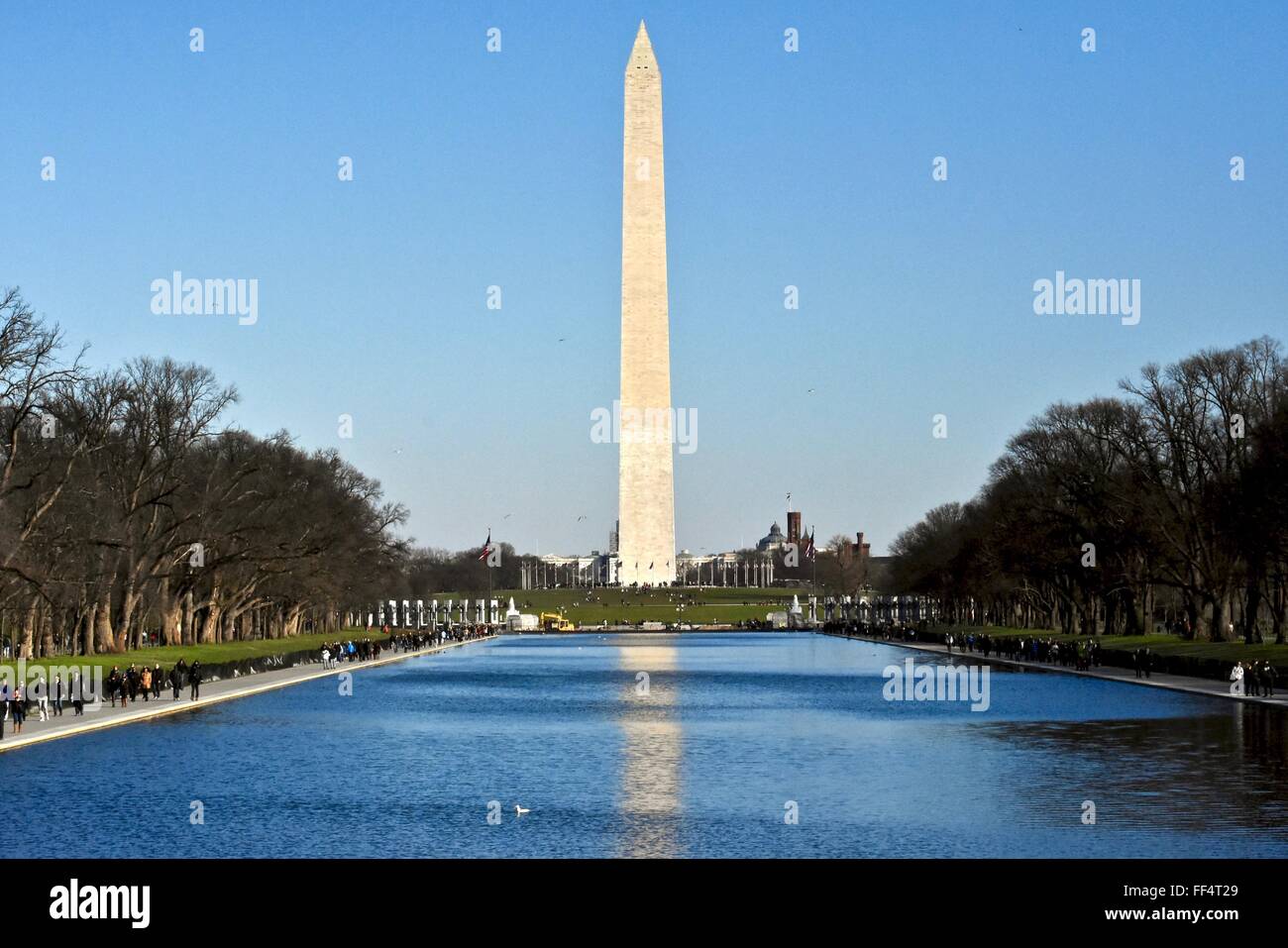 Washington Monument an der National Mall Stockfoto