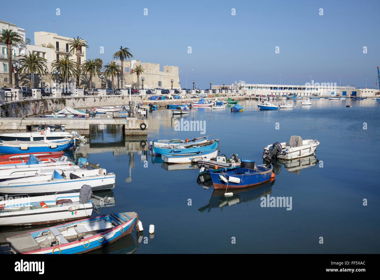 Hafen von Bari, Apulien, Italien Stockfoto