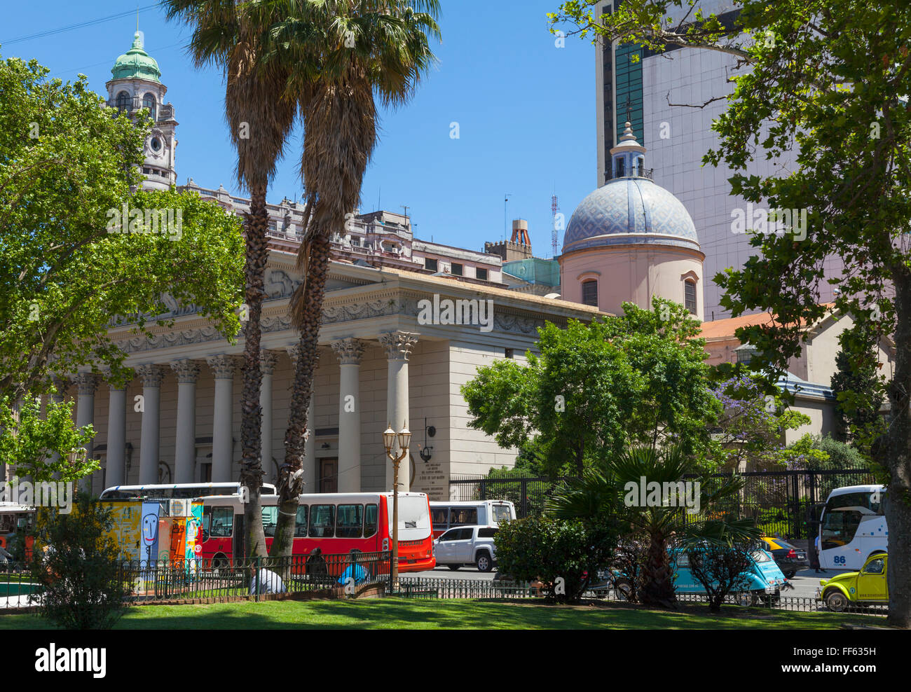 Metropolitan-Kathedrale, Plaza de Mayo Stockfoto