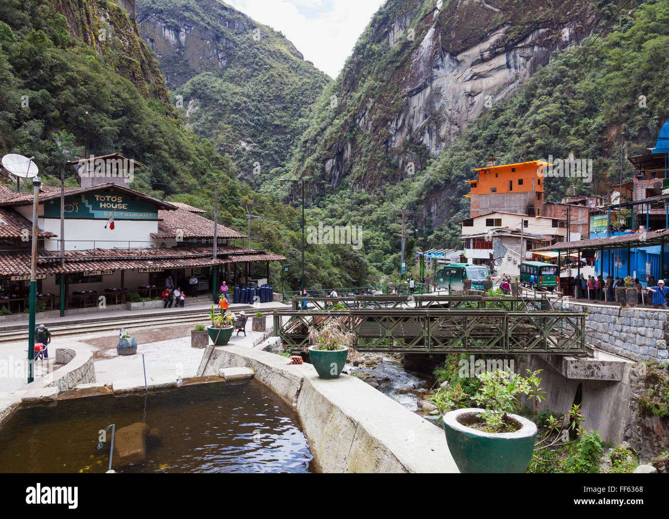 Agua Calientes in Peru Stockfoto