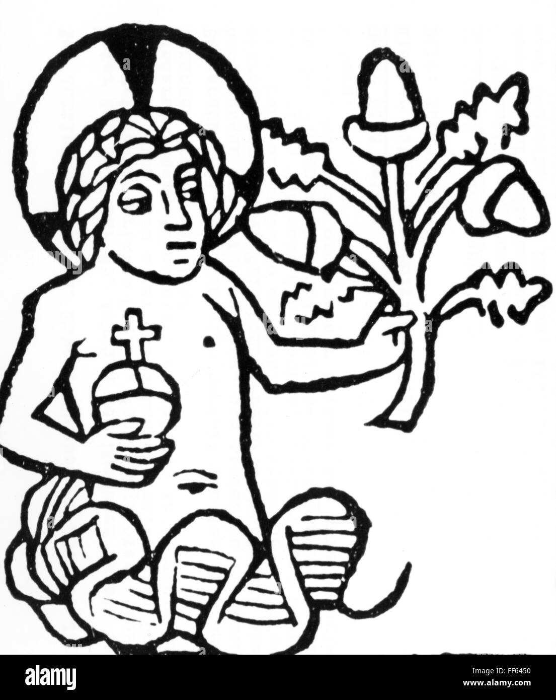 Literatur, Titel und Titelblätter, 'De angelorum obséquio et custodio', Holzschnitt, Druck: Johann Froschauer, Augsburg, 1498, Additional-Rights-Clearences-not available Stockfoto