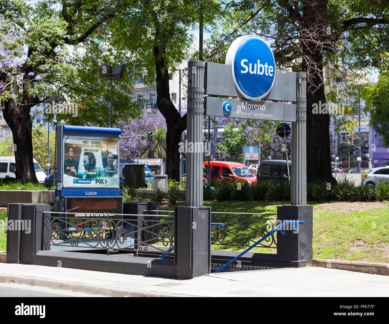 Moreno Bahnhof, Linie C, U-Bahn Buenos Aires Stockfoto
