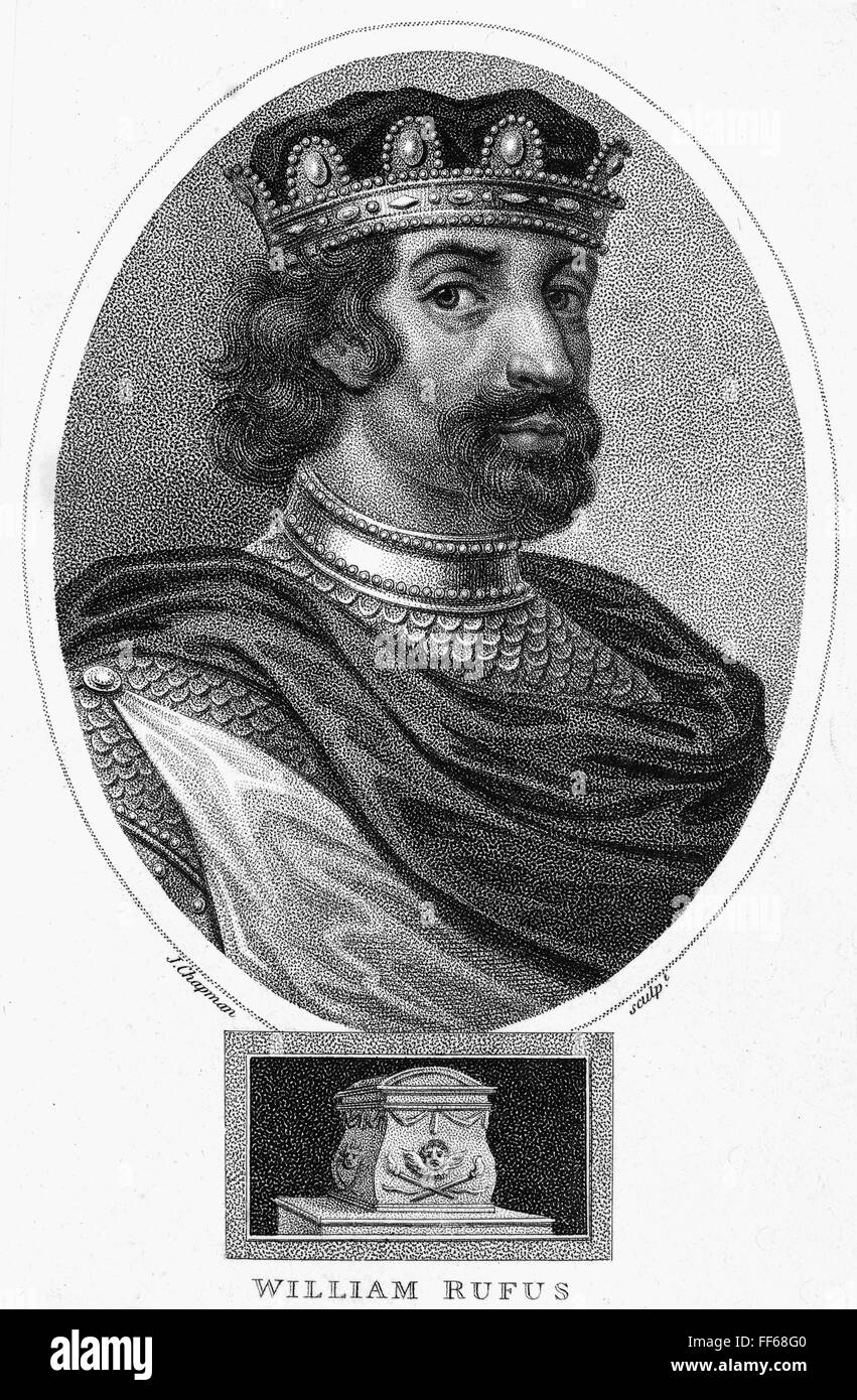 WILHELM II. (1056-1100). /nCalled William Rufus. König von England, 1087-1100. Aquatinta, Englisch, 1798. Stockfoto